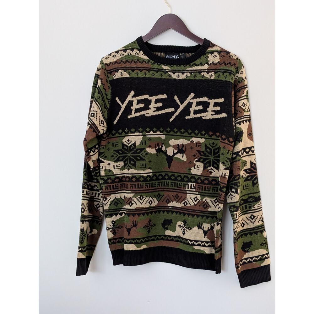 ​NWOT Yee Yee Apparel Camo Holiday Sweater Bundle - Set of 2 - Small - Picture 5 of 13